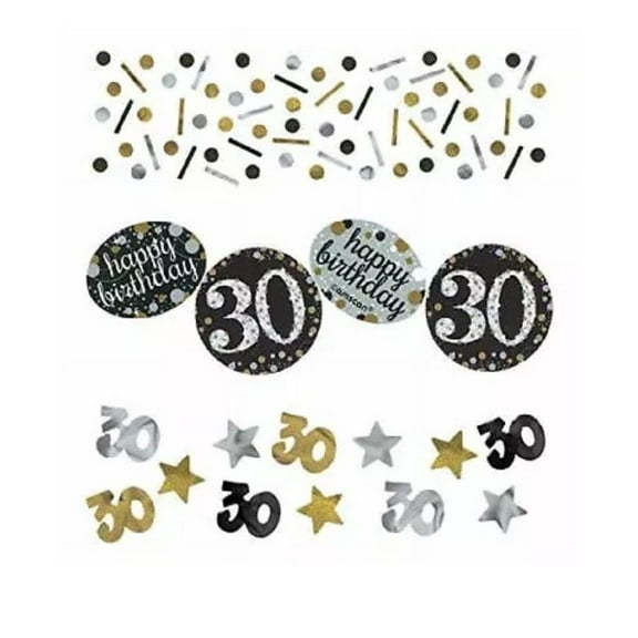 Amscan Gold Sparkling Confetti, 34-Piece, 3-Pack, New Year's