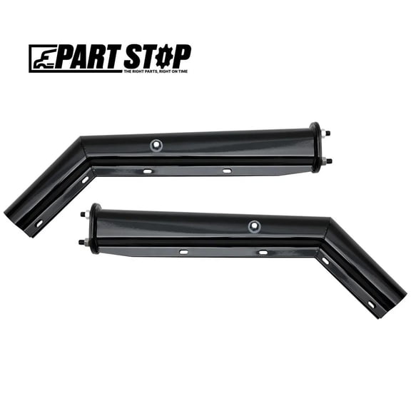 30" Spring Loaded Iron 45 Degree Black Mud Flap Hanger for Truck  2-1/2" Bolt Pattern, Tapered Style, 1 Pair (2pcs) PN-3-C-002-BK  Universal Fit for Semi Trucks