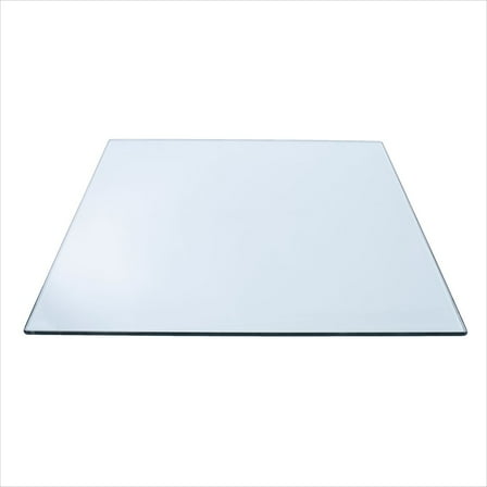 Spancraft 30" Square Clear Glass Table Top 1/4" Thick Flat Polished Edge