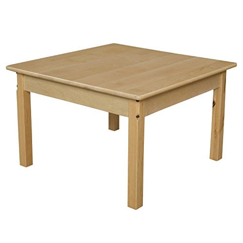 Wood Designs 83318 30" Square Hardwood Table with 18" Legs, 19" Height, 30" Width, 30" Length