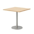 thumbnail image 1 of 30" Square Pedestal Table - Maple Top - Silver Base, 1 of 3