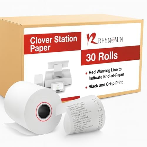 30 Thermal Receipt Paper Rolls for Clover Station thermal Printer | 3 1/8" x 230' | Credit Card Receipt Paper Rolls for Clover C500 C501 C503 C100 P100 | 30 Rolls$$Office