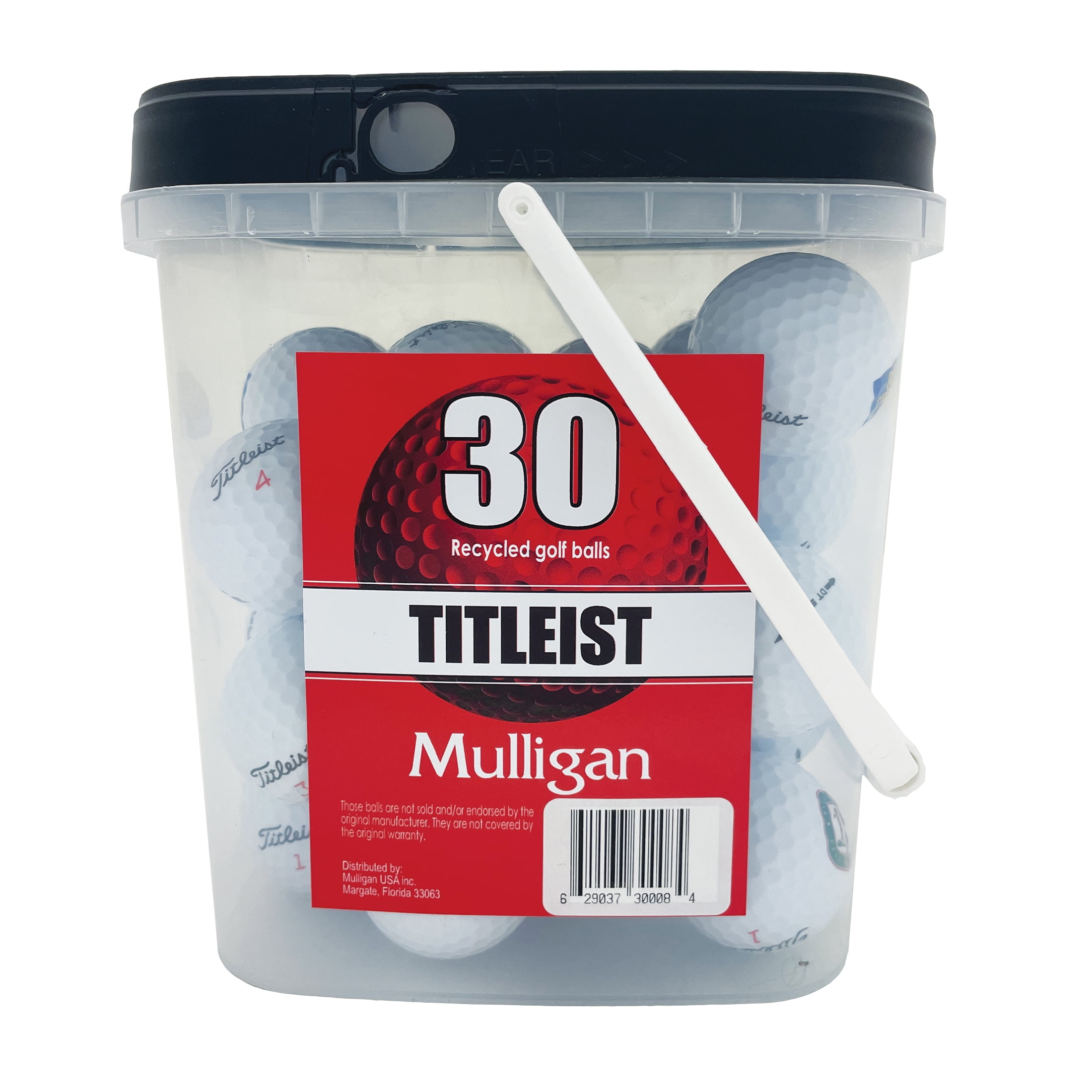 30 Titleist Used Recycled White Golf Balls, by Mulligan - Walmart.com