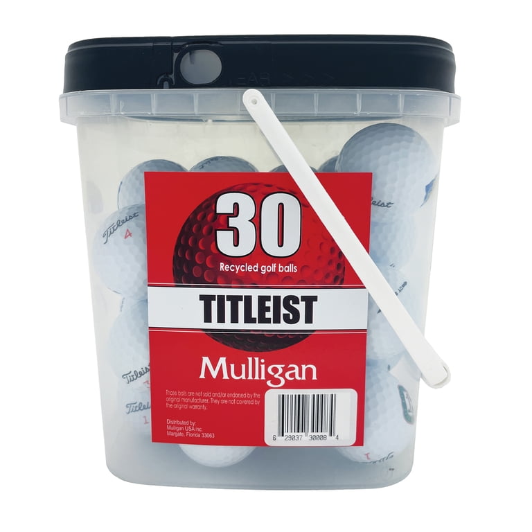 30 Titleist Used Recycled White Golf Balls, by Mulligan - Walmart.com
