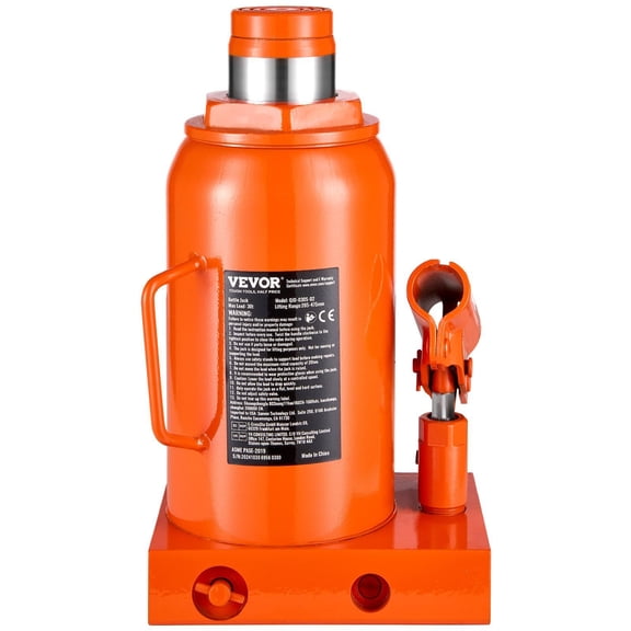 30 Ton Hydraulic Bottle Jack 66138 lbs Lifting Capacity 11.22 to 18.66 Inch Range 3 Section Long Handle for Car Pickup Truck RV Auto Repair Industrial Engineering