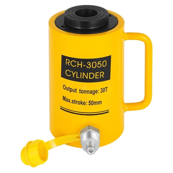 30 Ton Hydraulic Cylinder Jack 50mm Stroke Hollow Plunger - Heavy Duty Lifting Jack for Automotive, Construction & Industrial Use