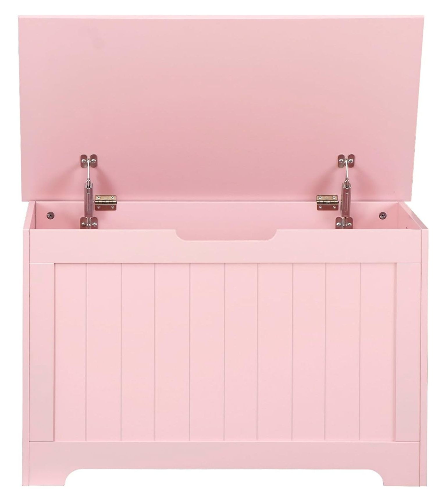 30'' Toy Box Storage Chest Trunk for Boys Girls Kids, Wooden Storage Bench Organizer Box Shoe Blanket Chest, w/2 Safety Hinges, for Living Room, Bedroom, Entryway, Pink