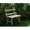 thumbnail image 1 of 30" Treated Pine Traditional Garden Bench with Back, 1 of 3
