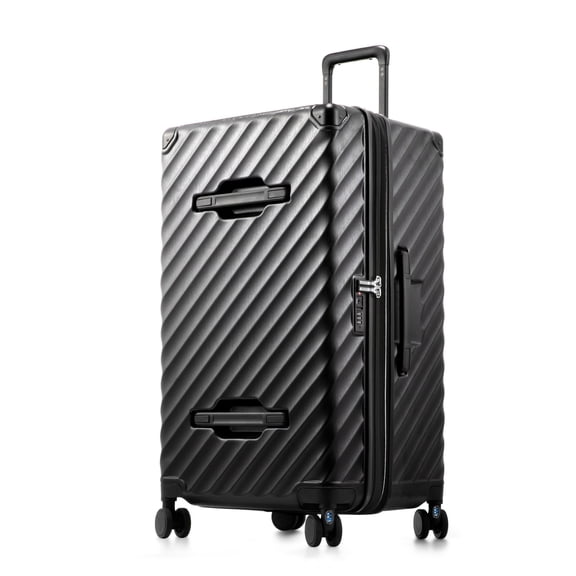 30" Trunk Expandable Extra Large Luggage, Polycarbonate TSA Approved Spinner Suitcase,Black- EX-Pro