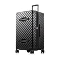 thumbnail image 1 of 30inch Trunk Style Extra Large Expandable Luggage, Polycarbonate TSA Approved Spinner Suitcase, Black, 1 of 15