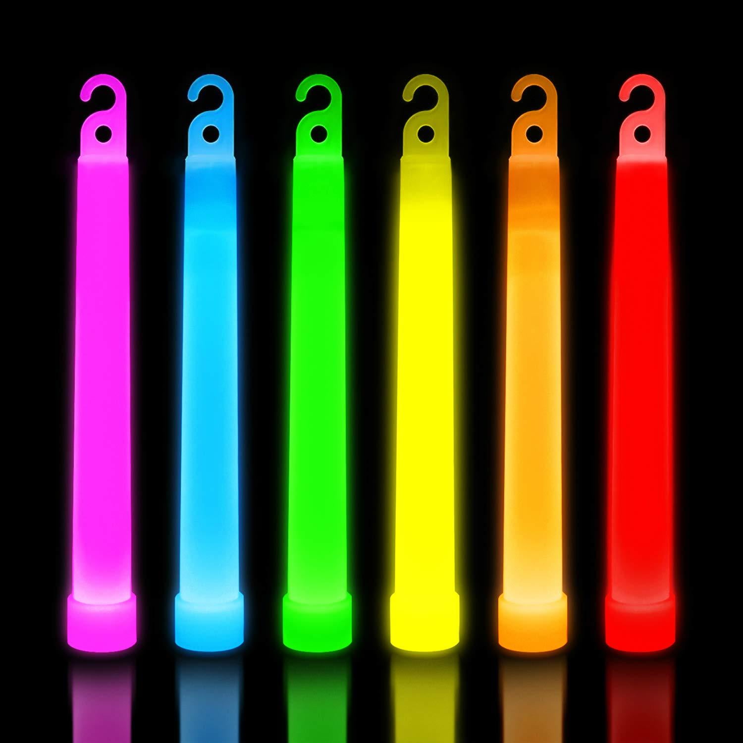 30 Ultra Bright Glow Sticks - Emergency Light Sticks for Camping  Accessories, Parties, Hurricane Supplies, Earthquake, Survival Kit and More  - Lasts Over 12 Hours (Multi Color) Multi Color 