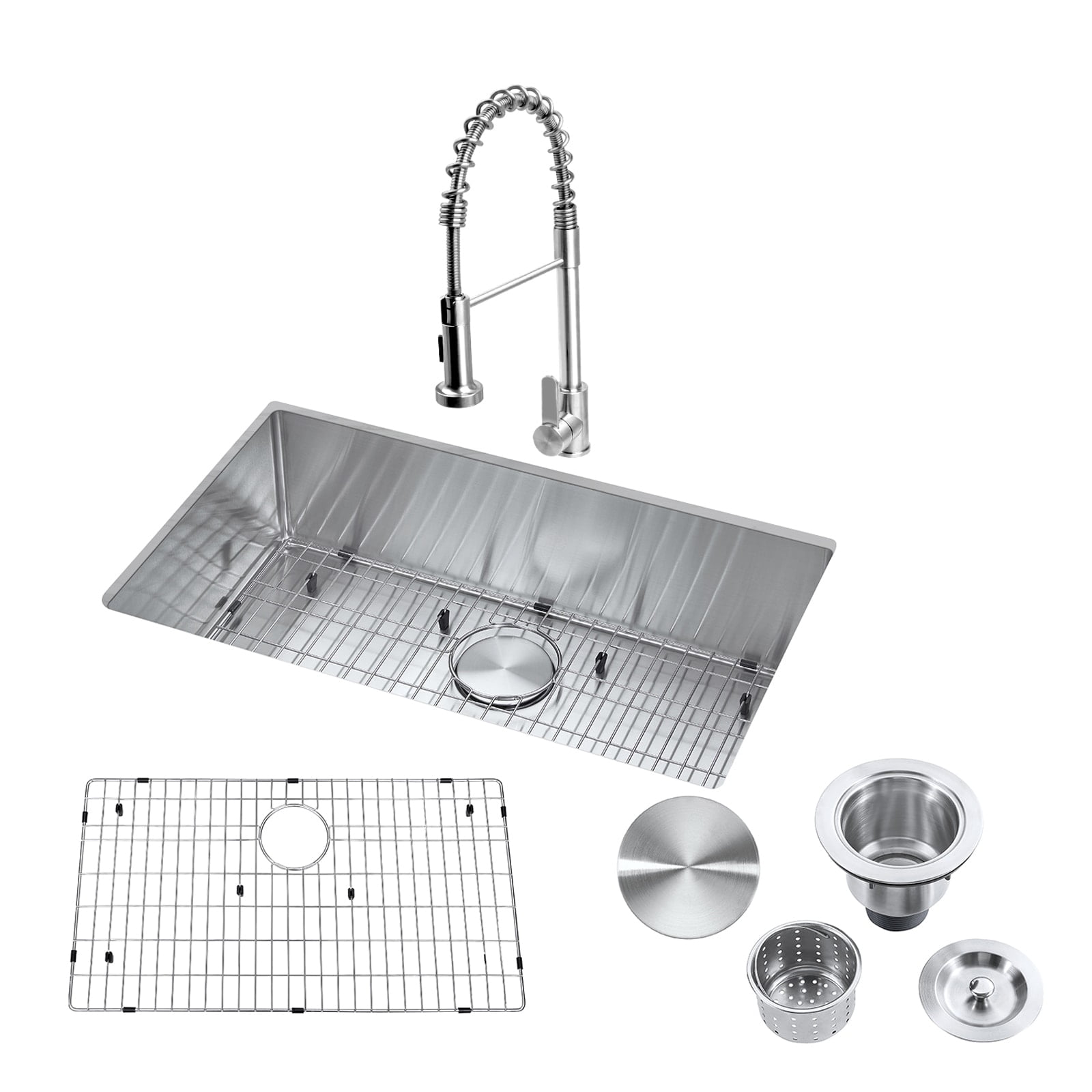 30'' Stainless Steel Single Bowl Undermount Kitchen Sink
