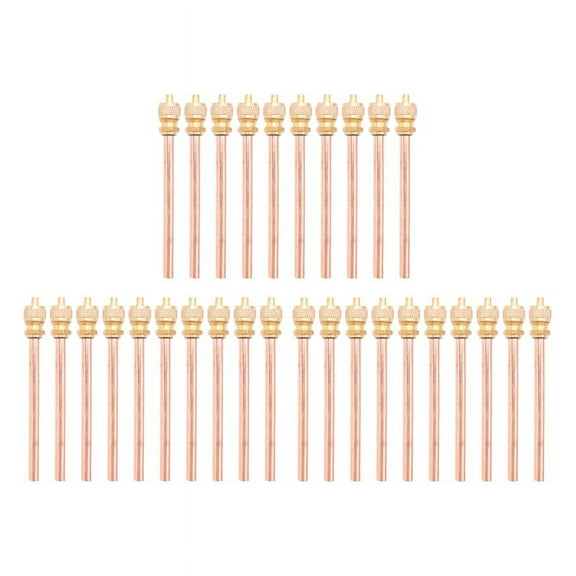 30 Valve 1/4 Inch SAE x 1/4 Inch OD x 4 Inch Stem Core AC Refrigeration
