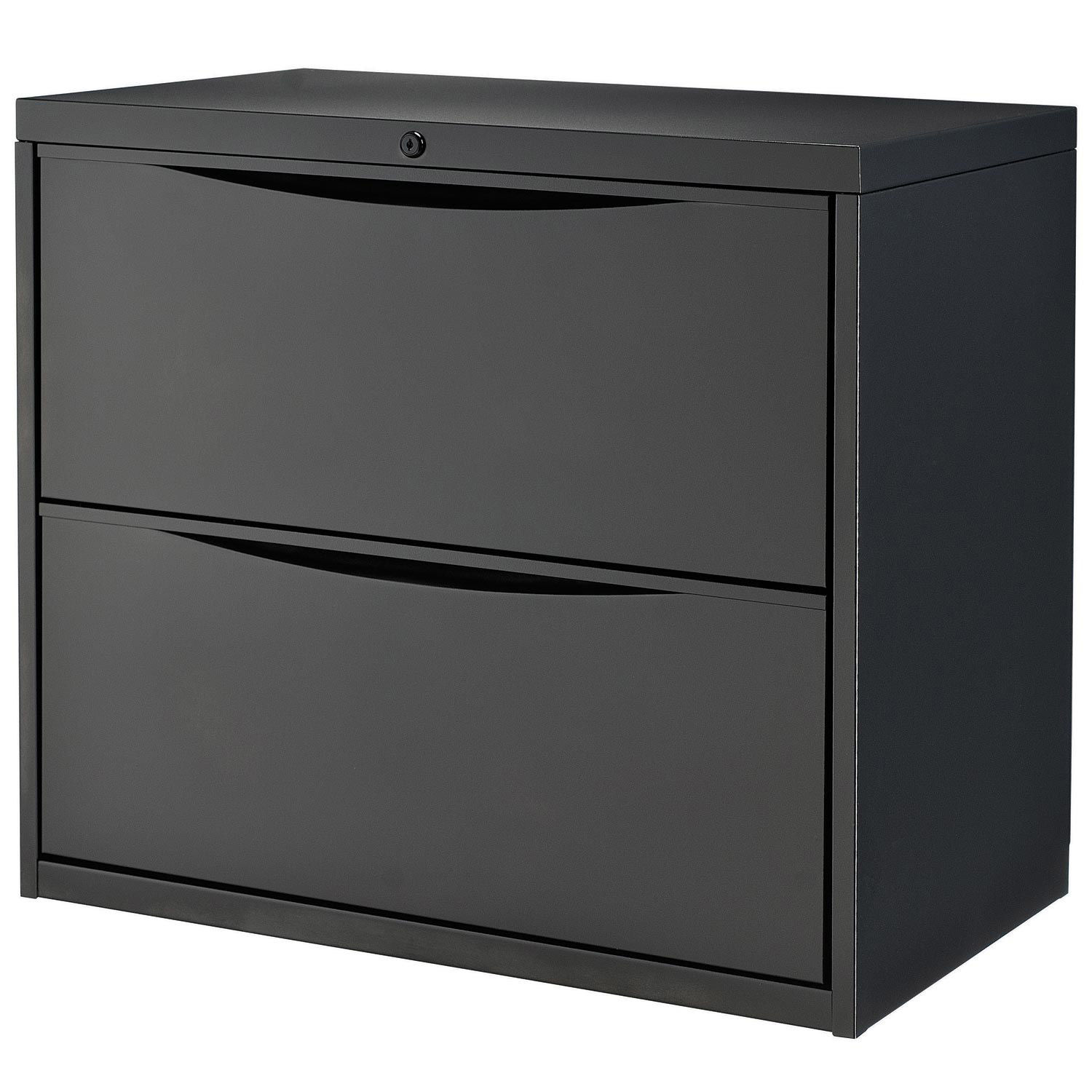 30"W Premium Lateral File Cabinet, 2 Drawer, Black - image 1 of 1
