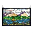 thumbnail image 1 of 30"W X 19"H Fly Fishing Stained Glass Window, 1 of 2