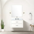 thumbnail image 1 of 30" W X 22" D White Vanity With Marble Countertop, Faucet, Mirror 30 In. Bath In White, Top, Included, 1 of 6
