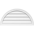 thumbnail image 1 of 30"W  x 15"H Half Round Surface Mount PVC Gable Vent: Functional, w/ 2"W x 1-1/2"P Brickmould Frame, 1 of 13