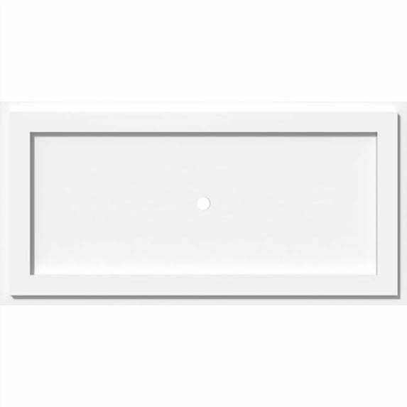 30"W x 15"H x 1"ID x 10 1/2"C x 1"P Rectangle Architectural Grade PVC Contemporary Ceiling Medallion