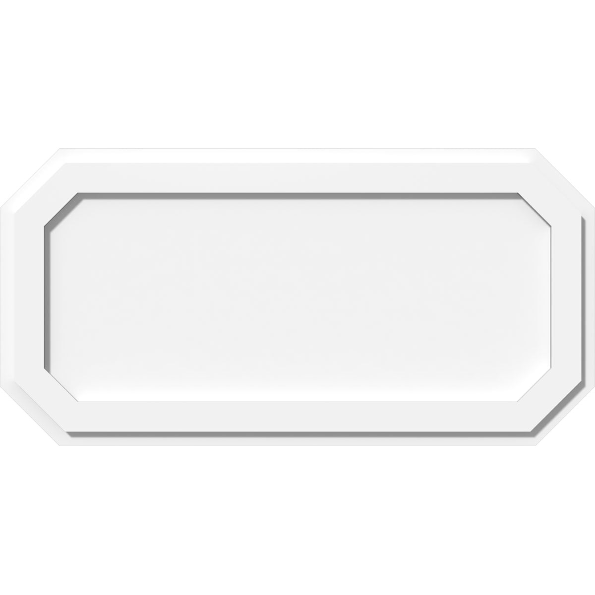 30" x 15" White PVC Contemporary Ceiling Medallion