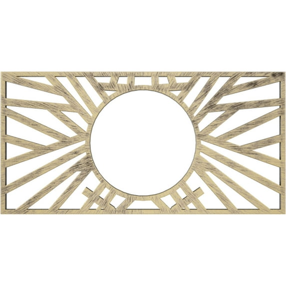 30"W x 15"H x 11 1/8"ID x 1"P Hoover Architectural Grade PVC Pierced Ceiling Medallion, Antiqued Pale Gold