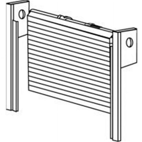 30 W x 18 H Maple Tambour Door Framless Track, White