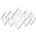 thumbnail image 1 of 30"W x 20"H x 3"ID x 9 1/4"C x 1"P Zoe Architectural Grade PVC Contemporary Ceiling Medallion, 1 of 11