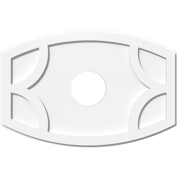 30"W x 20"H x 6"ID x 16 1/4"C x 1"P Kailey Architectural Grade PVC Contemporary Ceiling Medallion
