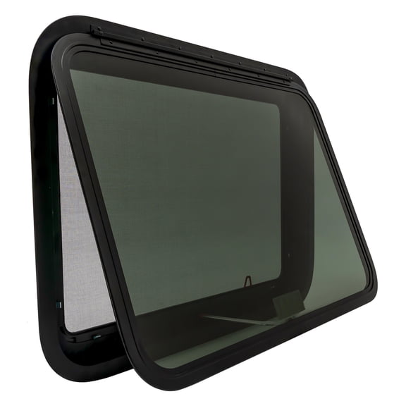 30" W x 22" H RV Exit Window, Ultra Thick Tempered Glass Emergency Window with Trim Kit, Weather Resistant Camper Window for 1.5-1.65in Wall, Easy to Install