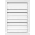 thumbnail image 1 of 30"W x 22"H Rectangle Surface Mount PVC Gable Vent: Functional, w/ 2"W x 2"P Brickmould Sill Frame, 1 of 13