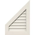 thumbnail image 1 of 30"W x 28"H Half Peaked Top Left (35"W x 33"H Frame Size) 6/12 Pitch: Non-Functional, PVC Gable Vent w/ 1" x 4" Flat Trim Frame, 1 of 4