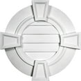 thumbnail image 1 of 30"W x 30"H x 1 1/2"P, Round Gable Vent with Keystones, Functional, 1 of 6