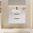 thumbnail image 1 of 30" Wall Mount Single Bathroom Vanity with Vessel Sink, Floating Cabinet Manufactured Wood Top, Faucet, Drain, 1 of 7