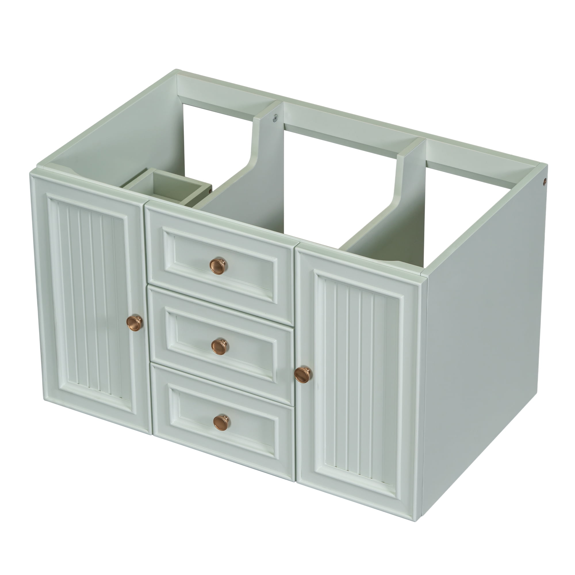 30" Wall Mounted Bathroom Vanity, Solid Wood Bathroom Storage Cabinet ...