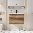 thumbnail image 1 of eclife 30" Wall Mounted Bathroom Vanity with Integrated Sink Top, 1 of 8