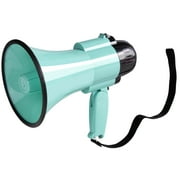 MyMealivos 30 Watts ABS Power Portable Megaphone Bullhorn Speaker Voice, Siren/Alarm Modes & 240S Recording with Volume Control and Strap-Teal