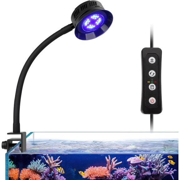 KSY Aquatics 30W Dimmable Full Spectrum LED Reef Light for Saltwater Nano Coral LPS SPS Aquarium