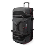 30 Inch Rolling Duffle Bag with Telescopic Handle, Wheeled Duffel Bag with Drop-Bottom, Large Luggage Bags for Travel, Grey/Red, TBL074