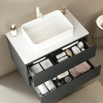 30" White Artificial Marble Countertop, 0.58" Thick, And Practical, Scratchproof, Waterproof, , , Simple To Clean, Fashionable For Various Interior Designs Counter Top In White, Thickness, Robust