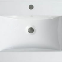 30" White Ceramic Bathroom Vanity Top with Integrated Sink, Small Bathroom Vanity for Modern Home Improvement