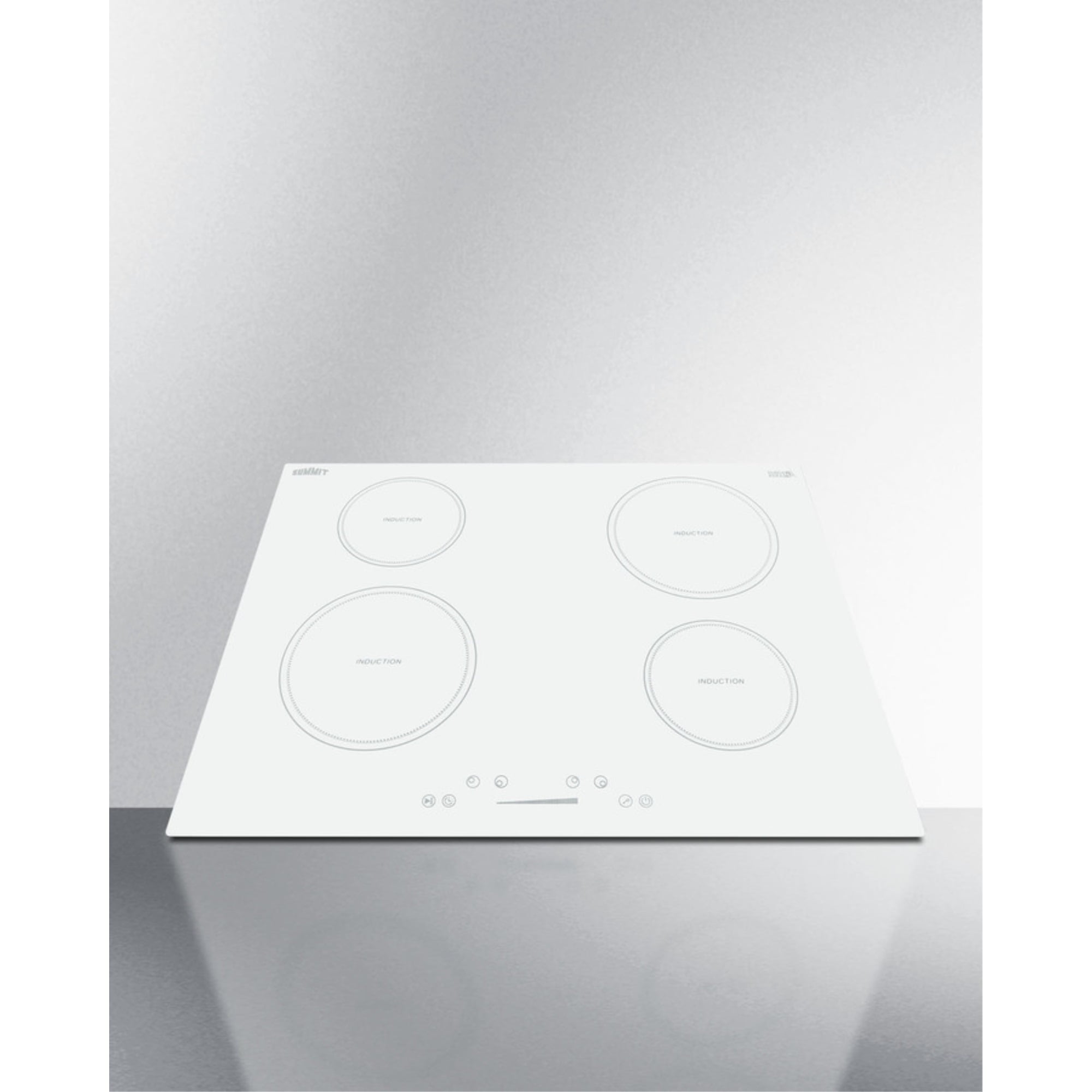 30" White Ceramic Glass 4-Burner Induction Cooktop