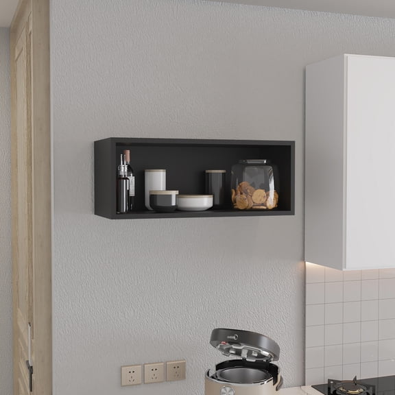 30" Wide Cube Shelf Made of Particle Board | Versatile Storage in Kitchen, Office or Living Room | Reliable Build with 25 lbs Capacity