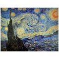 thumbnail image 1 of 30" Wide Photo Print Canvas Wall Art Panel - Van Gogh Iconic - Starry Night, 1 of 2