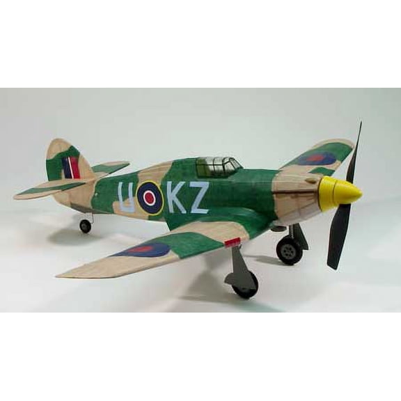 30" Wingspan Hawker Hurricane Rubber Pwd Aircraft Laser Cut Kit