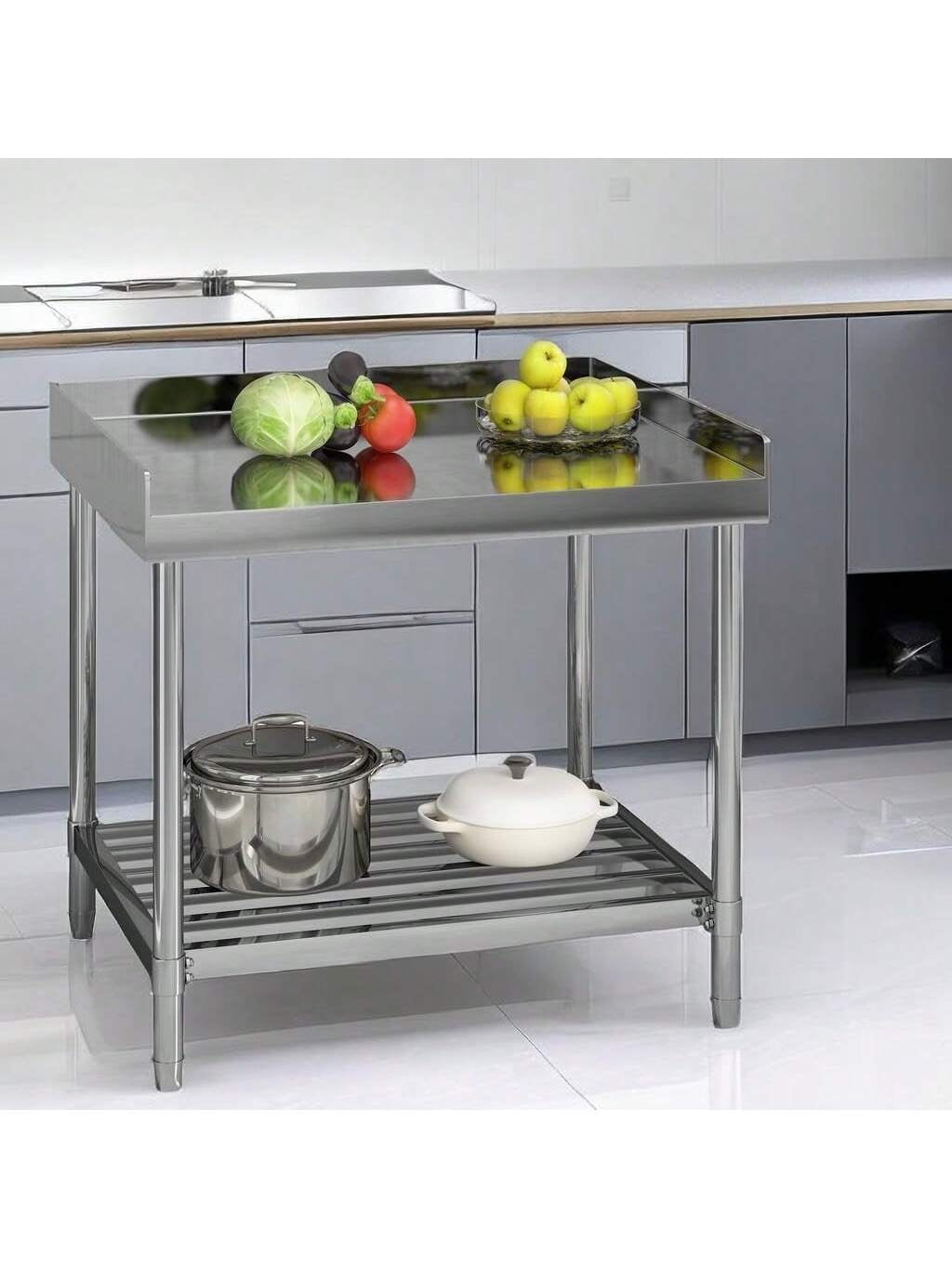 30 X 36 Inches Stainless Steel Work Table With Backsplash For Prep ...