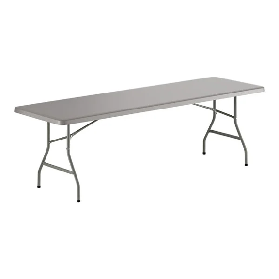 30" X 96" Gray Plastic Folding Tables / 8-Foot Commercial Grade Gray Plastic Folding Banquet Table