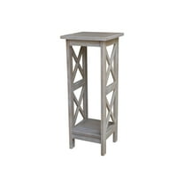 30" X-Sided Plant Stand in Washed Gray Taupe