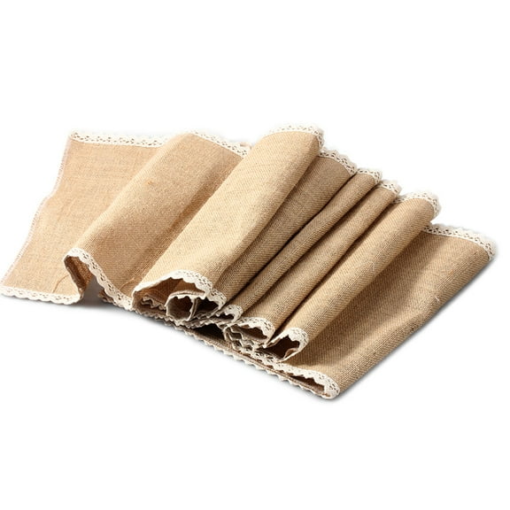 MEIBUTYUP Wedding Decorations For Tables Table Runner Natural Jute 1Pack
