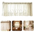 thumbnail image 1 of 30"X36"Boho Lace Window Curtain Valance Embroidered Solid Color Farmhouse Light Filtering Small Window Tier for Kitchen Living Room, 1 of 6