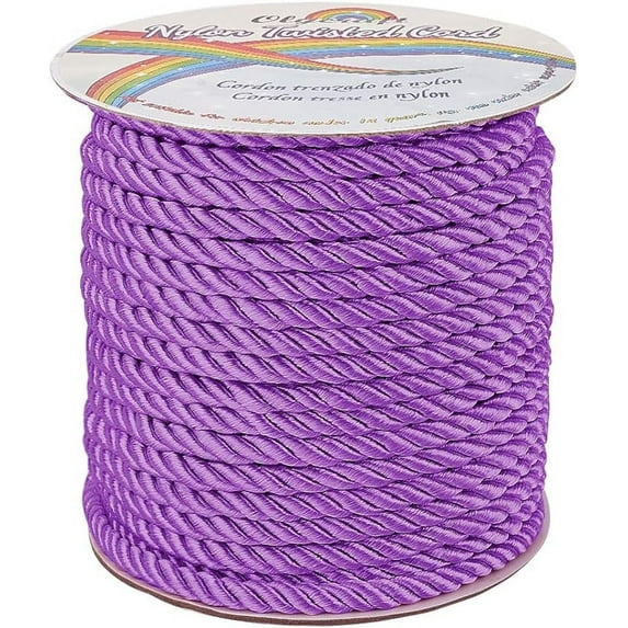 30 Yards 5mm Twisted Nylon Cord Rope 3-Ply Indigo Twisted Cord Trim for Home Decor Crafts Making and Costume Crafting