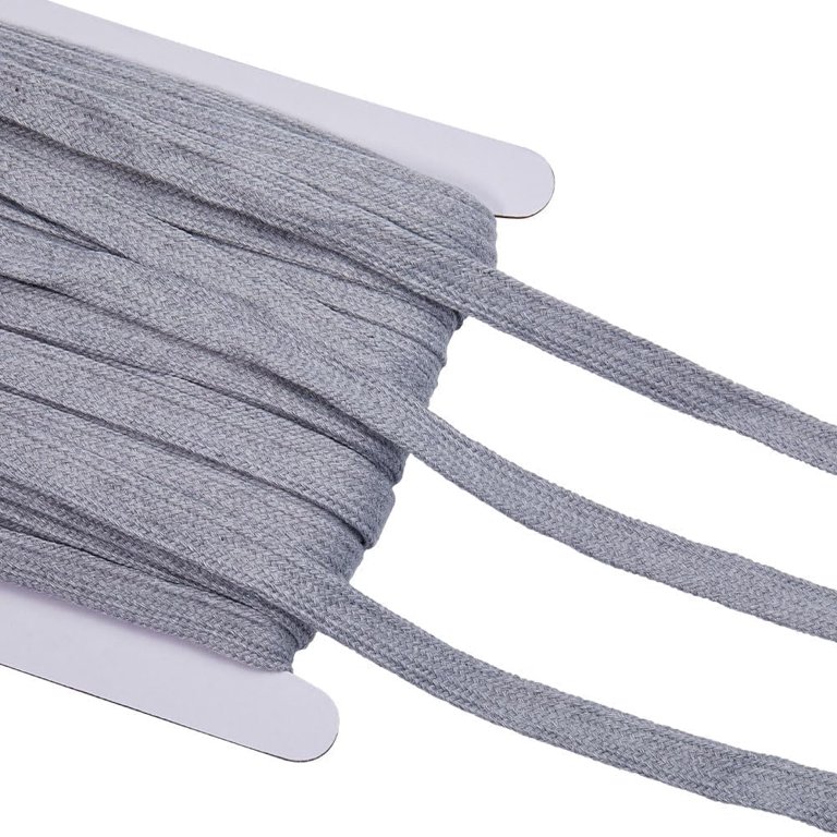 30 Yards Flat Drawstring Cord Grey Draw String Replacement Rope 